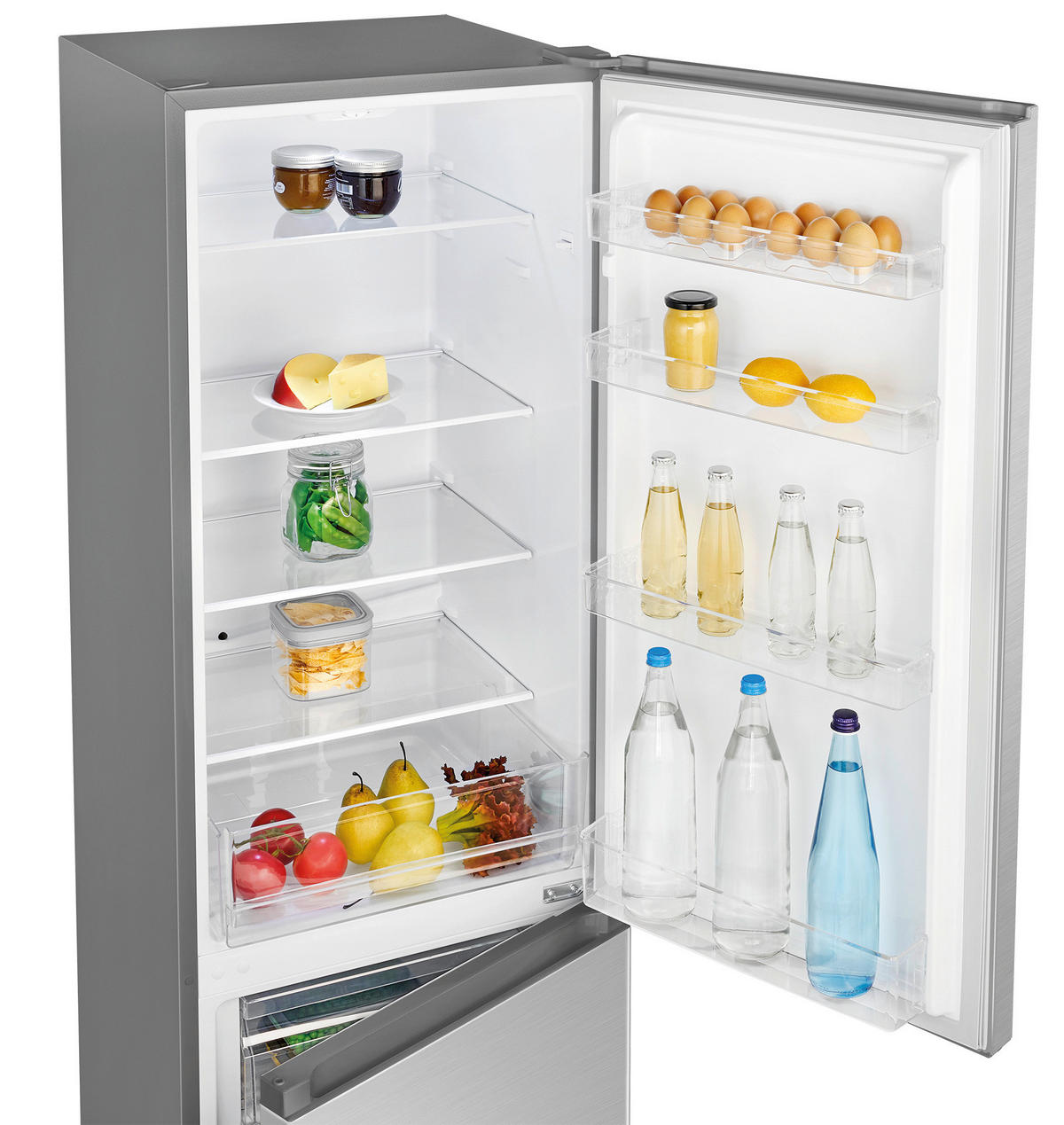 Bomann Kühl-/Gefrierkombination KG 7353 Inox B/H/T: ca. 55x180x56 cm Kühl-/Gefrierkombi KG 7353 773539 - Inox (55,00/180,00/56,00cm) - Bomann