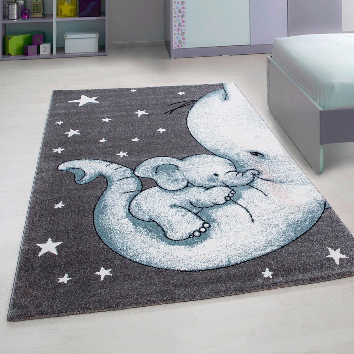 Ayyildiz Teppich KIDS blau B/L: ca. 80x150 cm KIDS - blau (80,00/150,00cm) - Ayyildiz