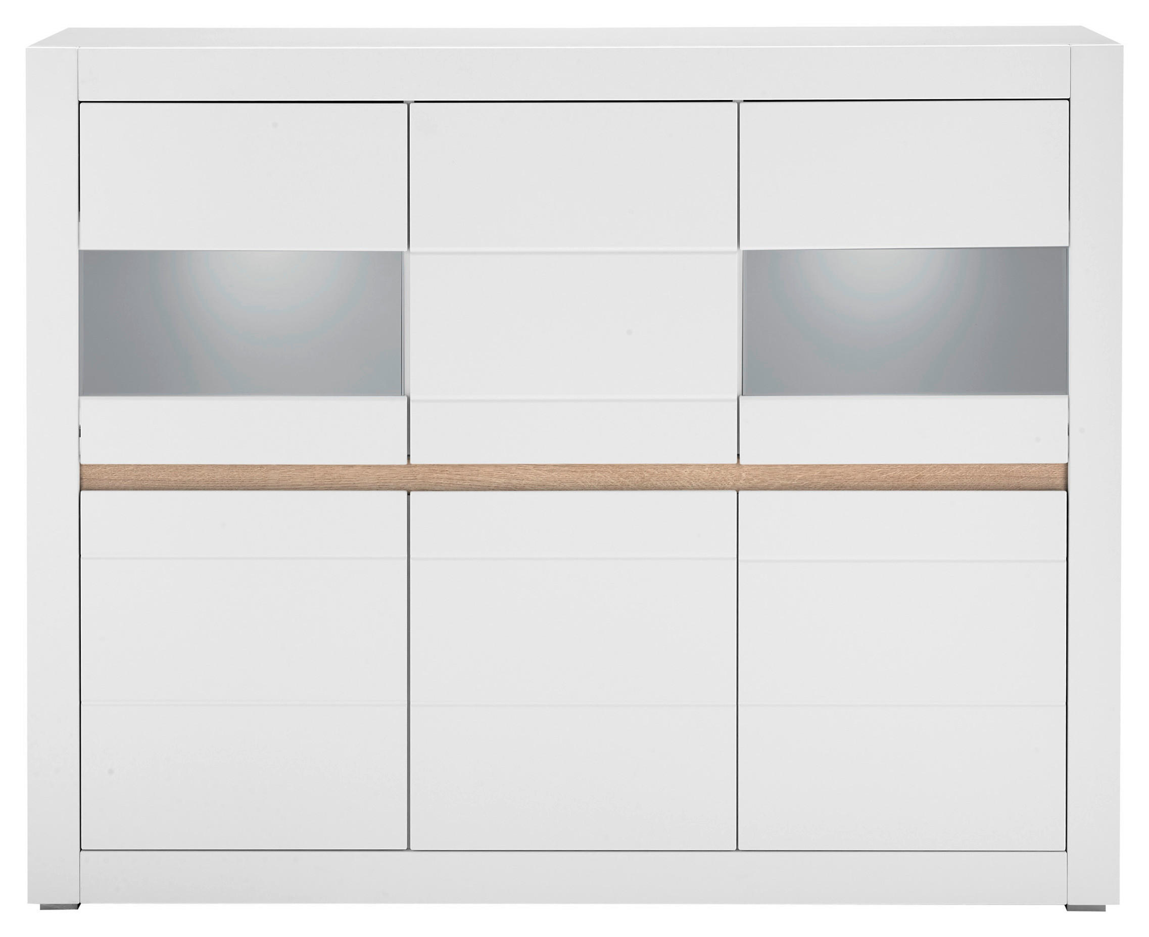 Highboard Chester weiß matt B/H/T: ca. 165x132x42 cm Chester - weiß (165,00/132,00/42,00cm)
