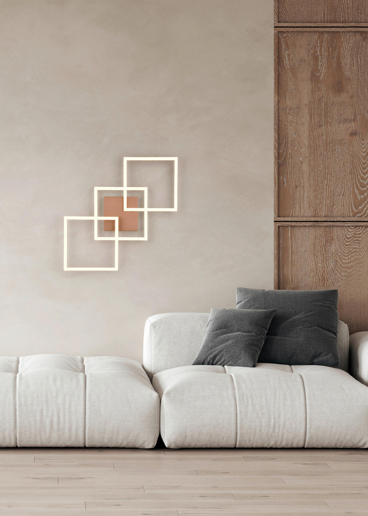 Reality LED-Deckenleuchte Metall B/H/T: ca. 53x53x7 cm LED-Deckenleuchte_Trail - (53,00/53,00/7,00cm) - Reality