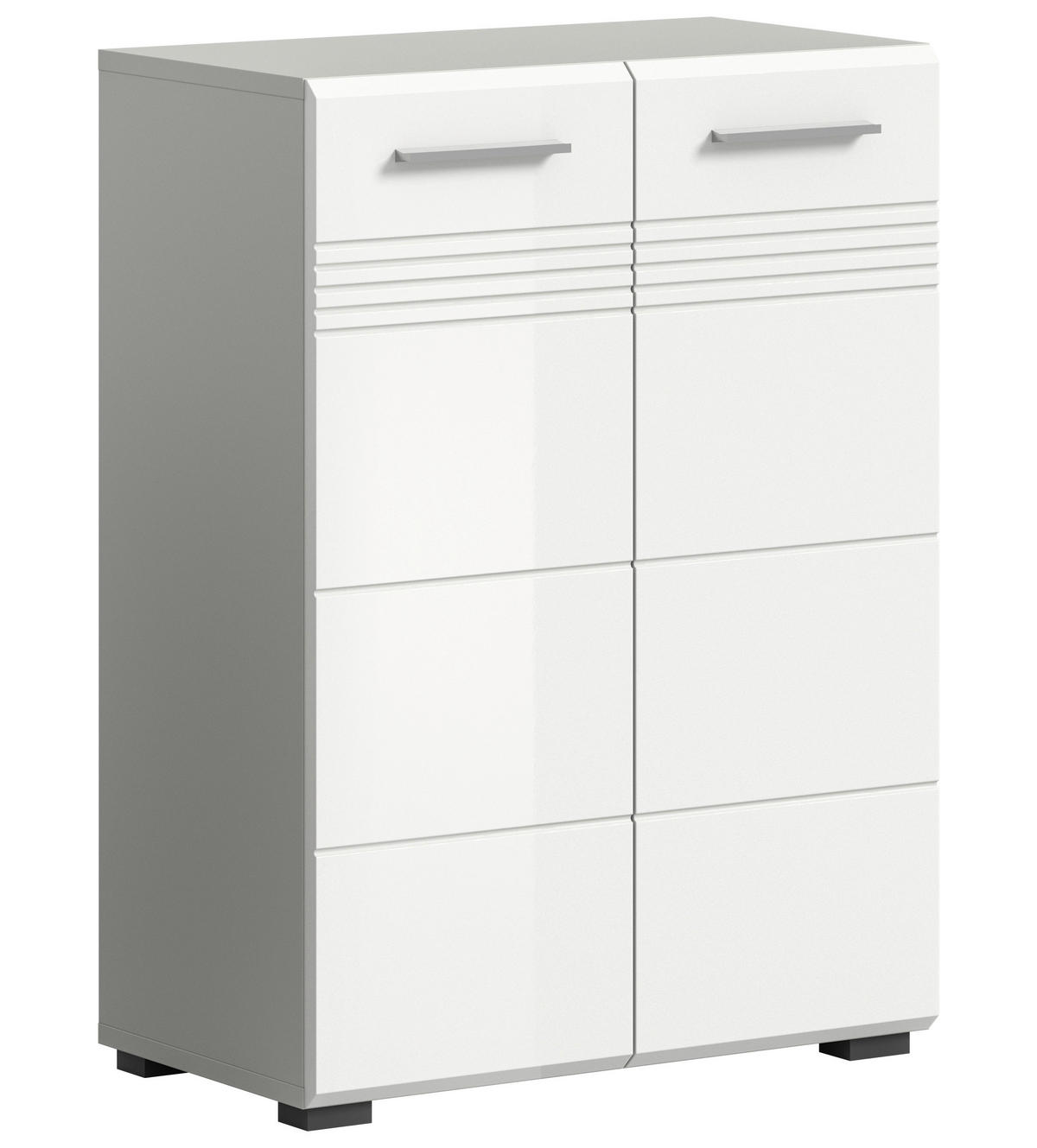 Midischrank Copa hellgrau weiß Hochglanz B/H/T: ca. 60x80x30 cm Copa - hellgrau/weiß (60,00/80,00/30,00cm) - xonox.home