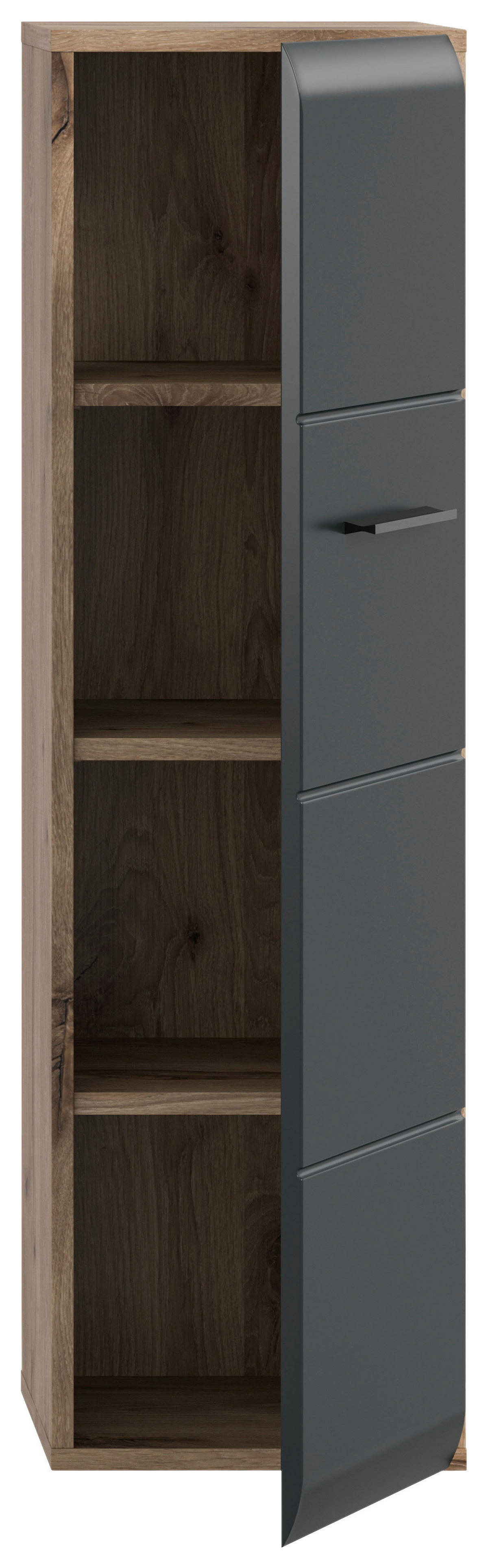 Stauraumelement Ice Nox Oak Nachbildung schwarz matt B/H/T: ca. 30x106x30 cm Ice - schwarz (30,00/106,00/30,00cm) - xonox.home
