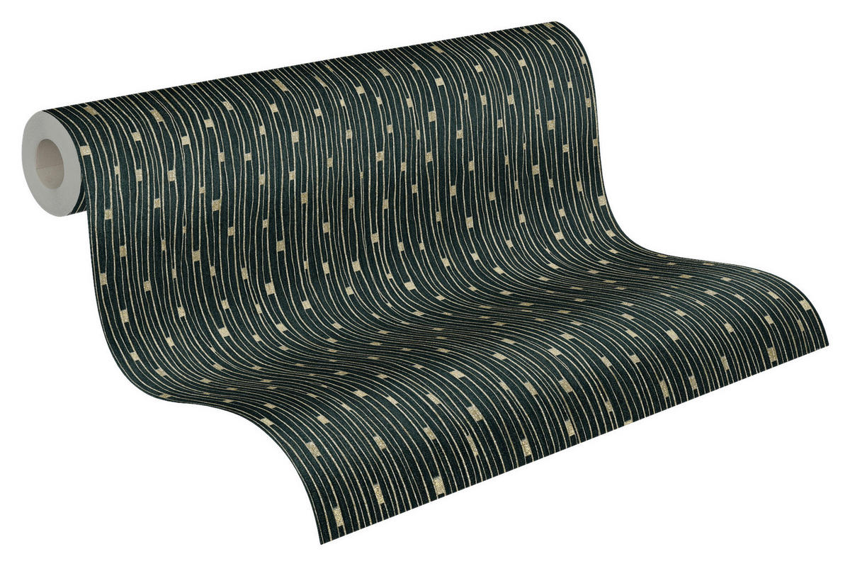 A.S.Création Vliestapete schwarz silber gold B/H/D: ca. 53x1005x8,3 cm Vliestapete - gold/schwarz (8,30/1005,00cm) - A.S.Creation
