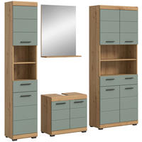 Badezimmer-Set Scout Eiche Artisan Nachbildung salbei Nachbildung B/H/T: ca. 186x191x34 cm Scout - Eiche/salbei (186,00/191,00/34,00cm) - xonox.home