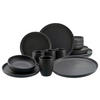 CreaTable Kombiservice Uno BLACK schwarz Steinzeug 16 tlg. Uno BLACK - schwarz - CreaTable
