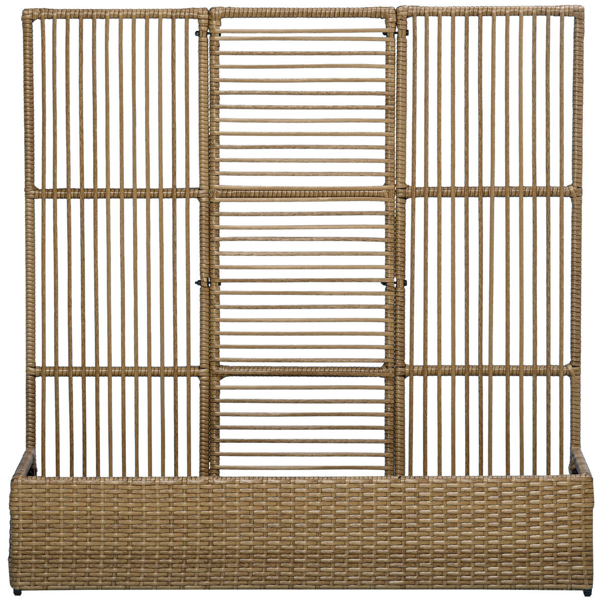 Outsunny Blumenkasten sand Polyrattan B/H/L: ca. 103x29x103 cm Blumenkasten - sand (103,00/103,00/29,00cm) - Outsunny