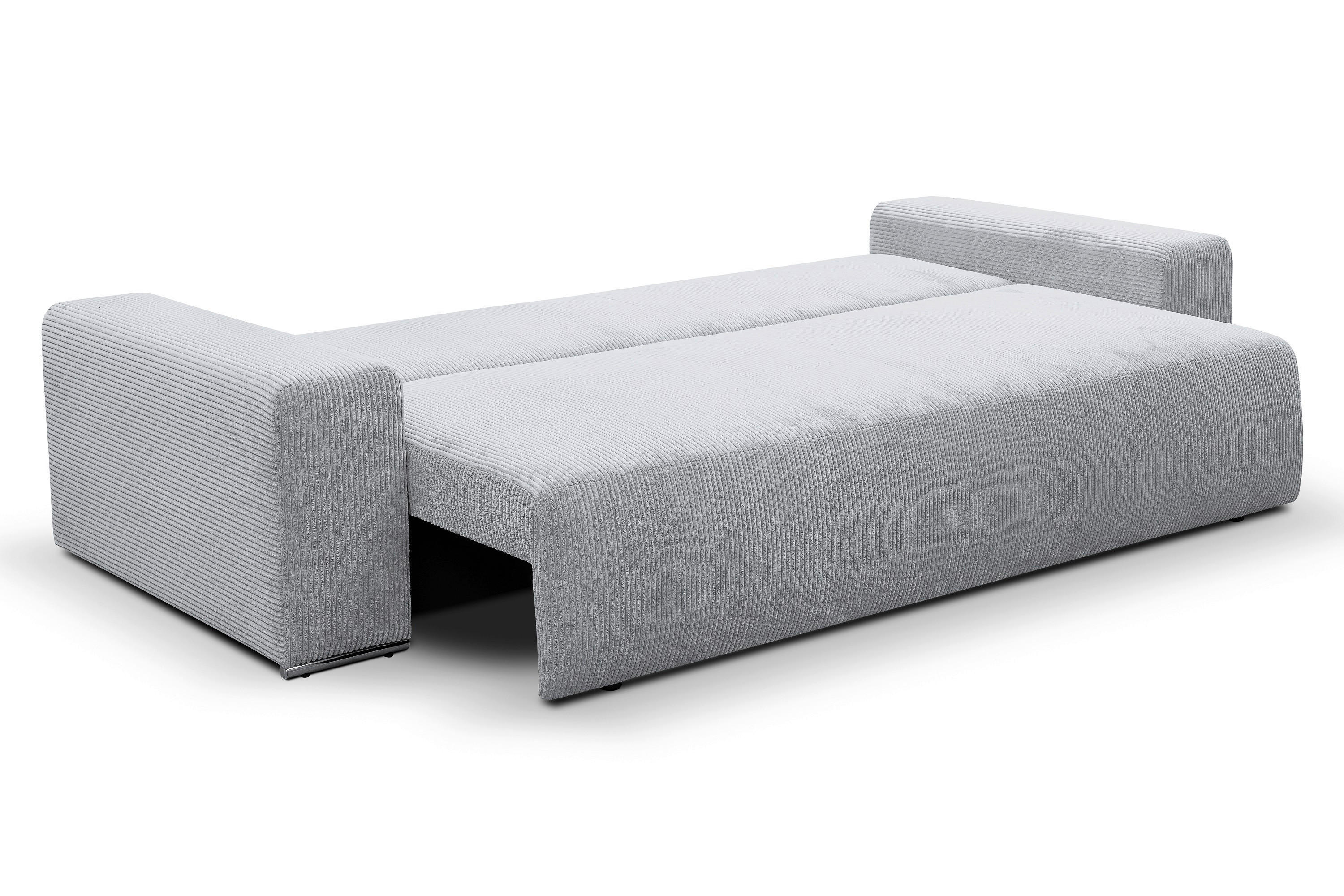 Schlafsofa Virginia grau B/H/T: ca. 257x87x102 cm Virginia - grau (257,00/87,00/102,00cm)