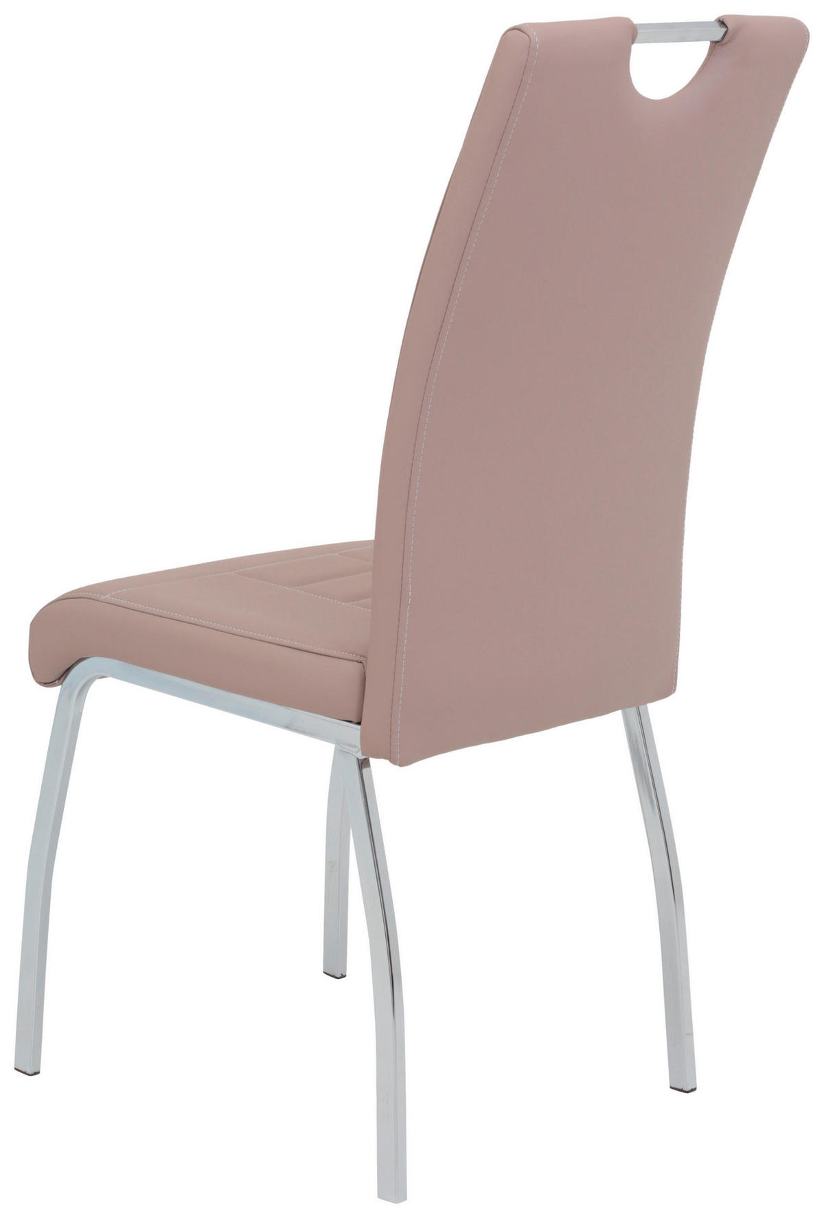 Stuhl Andrea 4er Set Cappuccino Chrom Kunstleder Metall B/H/T: ca. 43x100x64 cm Andrea 4er Set - Chrom/Cappuccino (43,00/100,00/64,00cm) - Hela