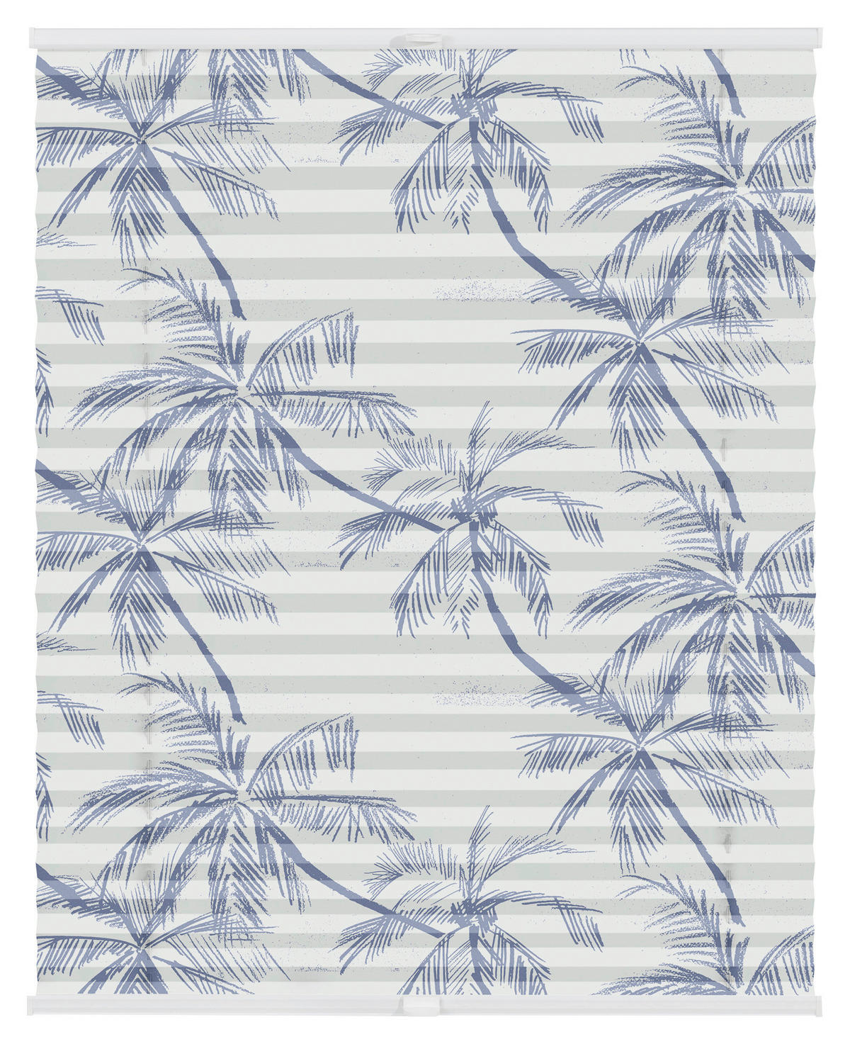 Spannplissee Blueprint Palms blau B/L: ca. 45x130 cm Blueprint Palms - blau (45,00/130,00cm) - LICHTBLICK