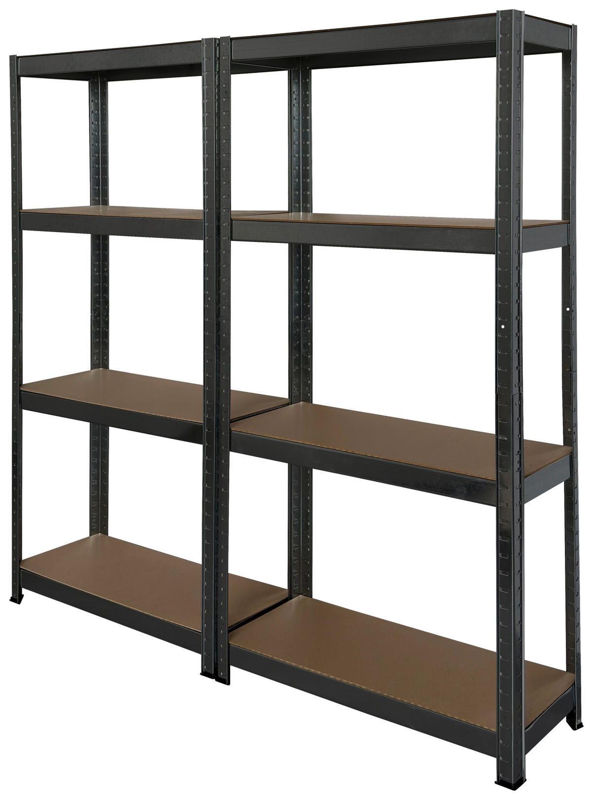 Schwerlaststeckregal 2er-Set schwarz B/H/T: ca. 160x160x40 cm Schwerlaststeckregal 160x160x40cm S - schwarz (160,00/160,00/40,00cm)