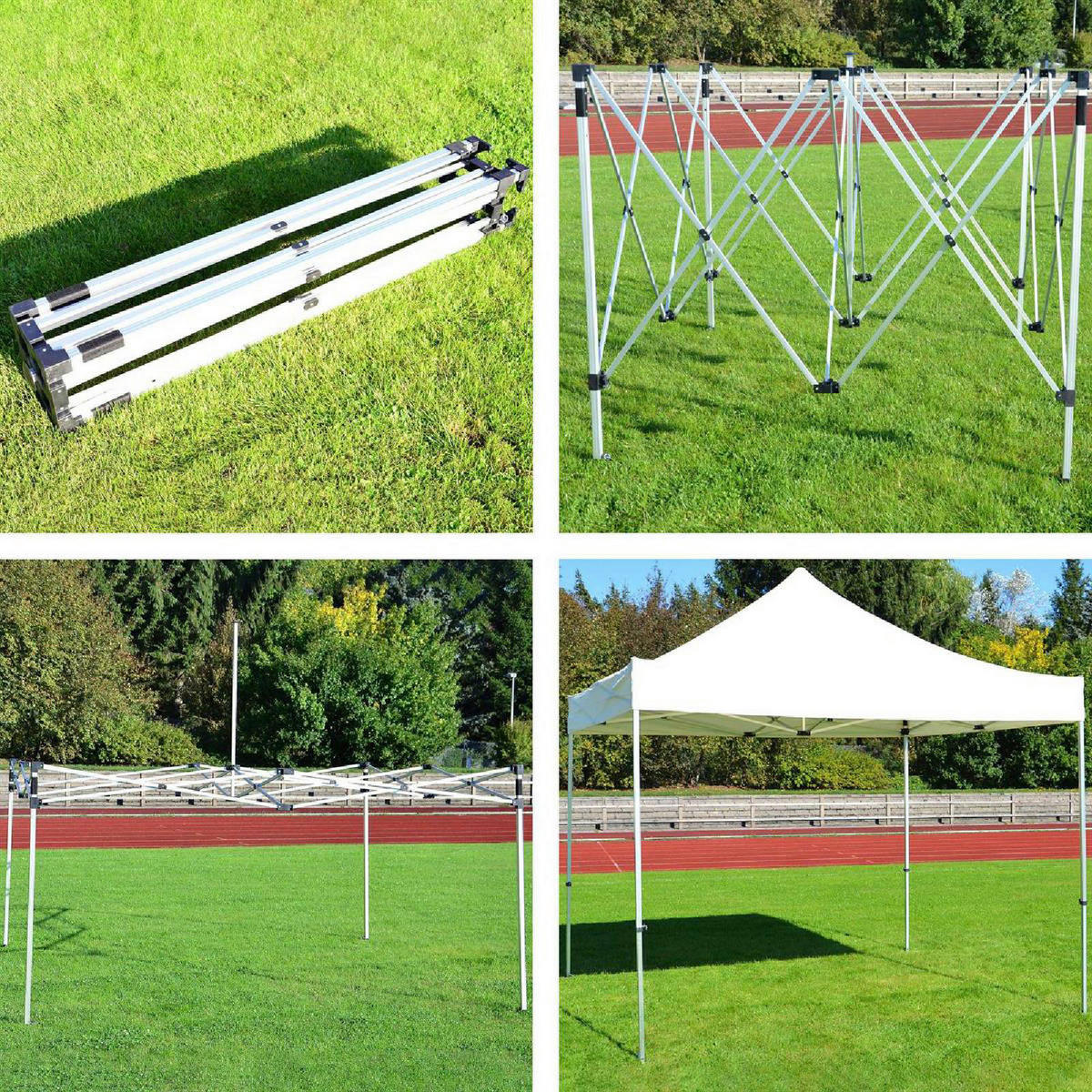 VCM Faltpavillon PROFI champagner Polyester-Mischgewebe B/H/L: ca. 300x220x300 cm PROFI - champagner (300,00/300,00/220,00cm) - VCM