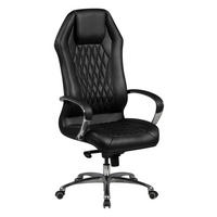 Drehstuhl schwarz Leder Bürostuhl MONTEREY - schwarz (67,00/136,00/70,00cm) - Amstyle