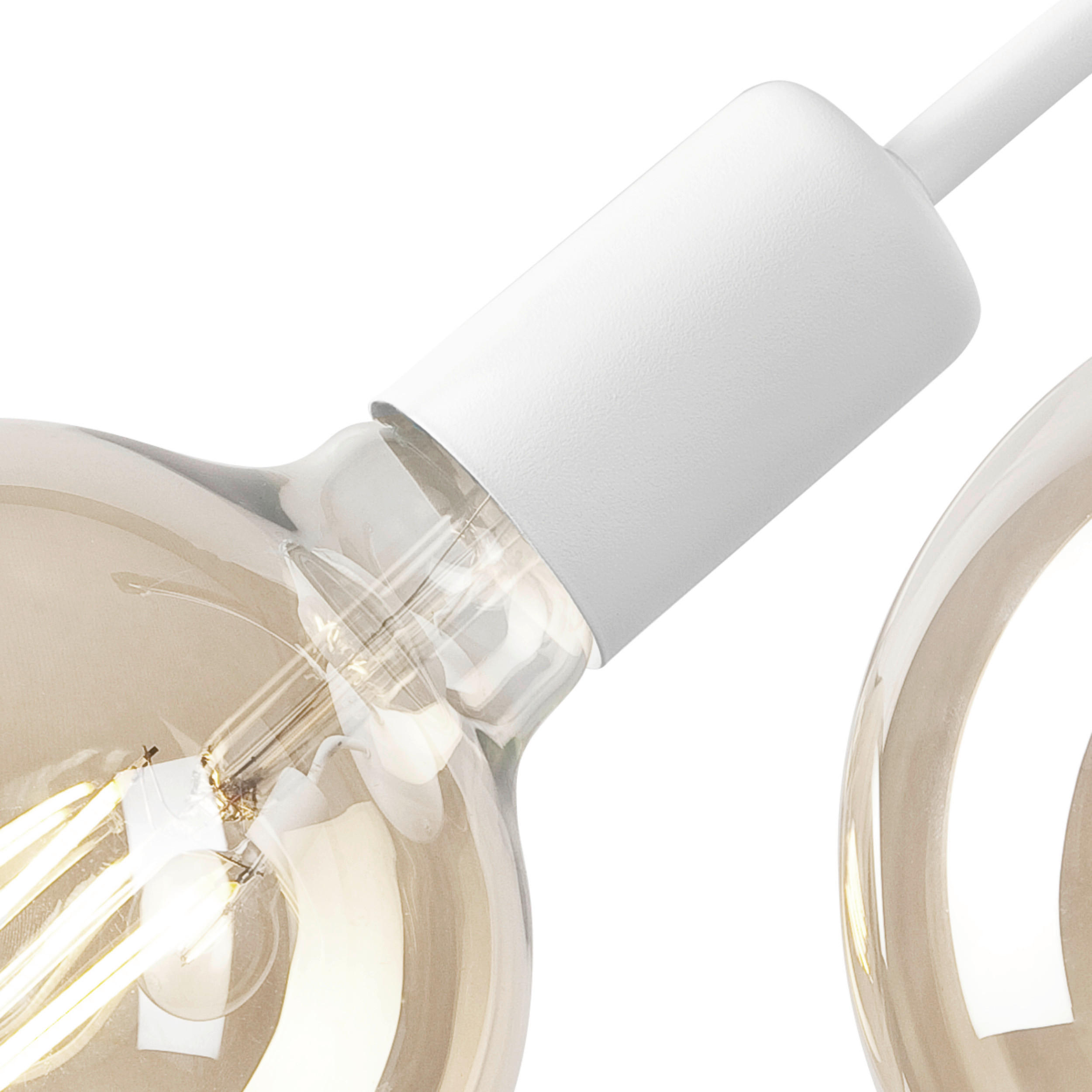 Lamkur Wandleuchte VIGGO 39398 weiß Stahl H/L: ca. 14,5x23 cm E27 2 Brennstellen Viggo - weiß (23,00cm) - Lamkur