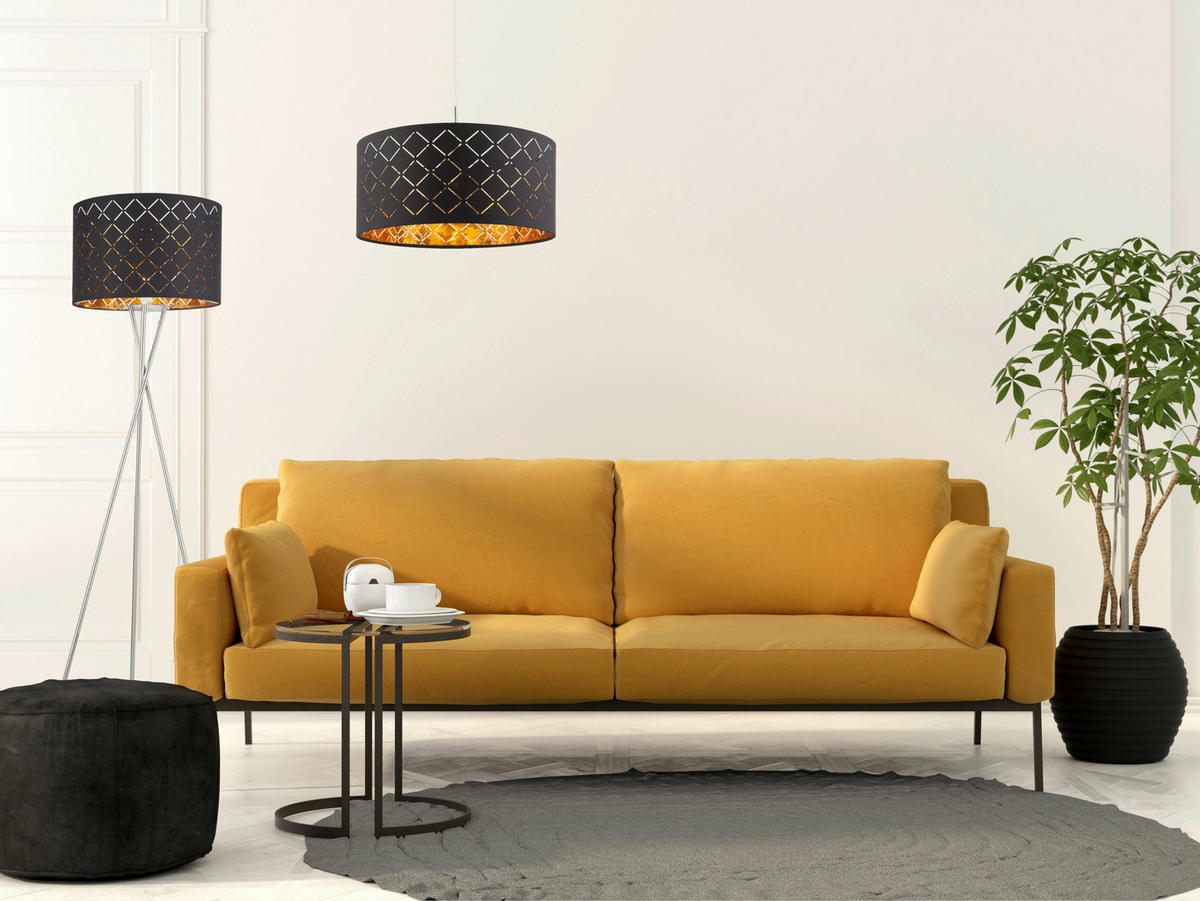 GLOBO Pendelleuchte 15229H Pendelleuchte_Clarke - nickel matt/schwarz (40,00/140,00cm) - GLOBO