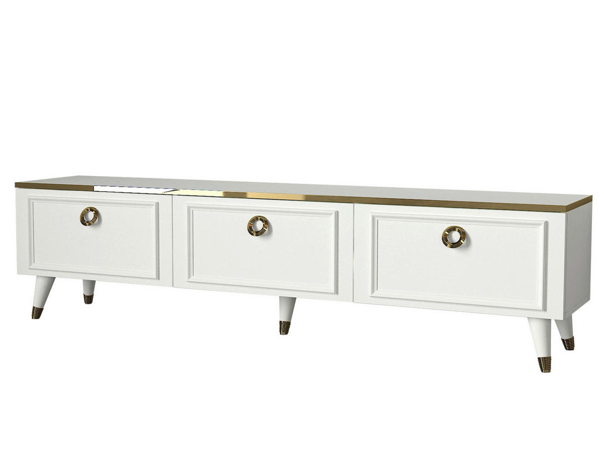 TV-Lowboard Cornelia weiß B/H/T: ca. 180x46,3x35 cm Cornelia - weiß (180,00/46,30/35,00cm) - moebel17