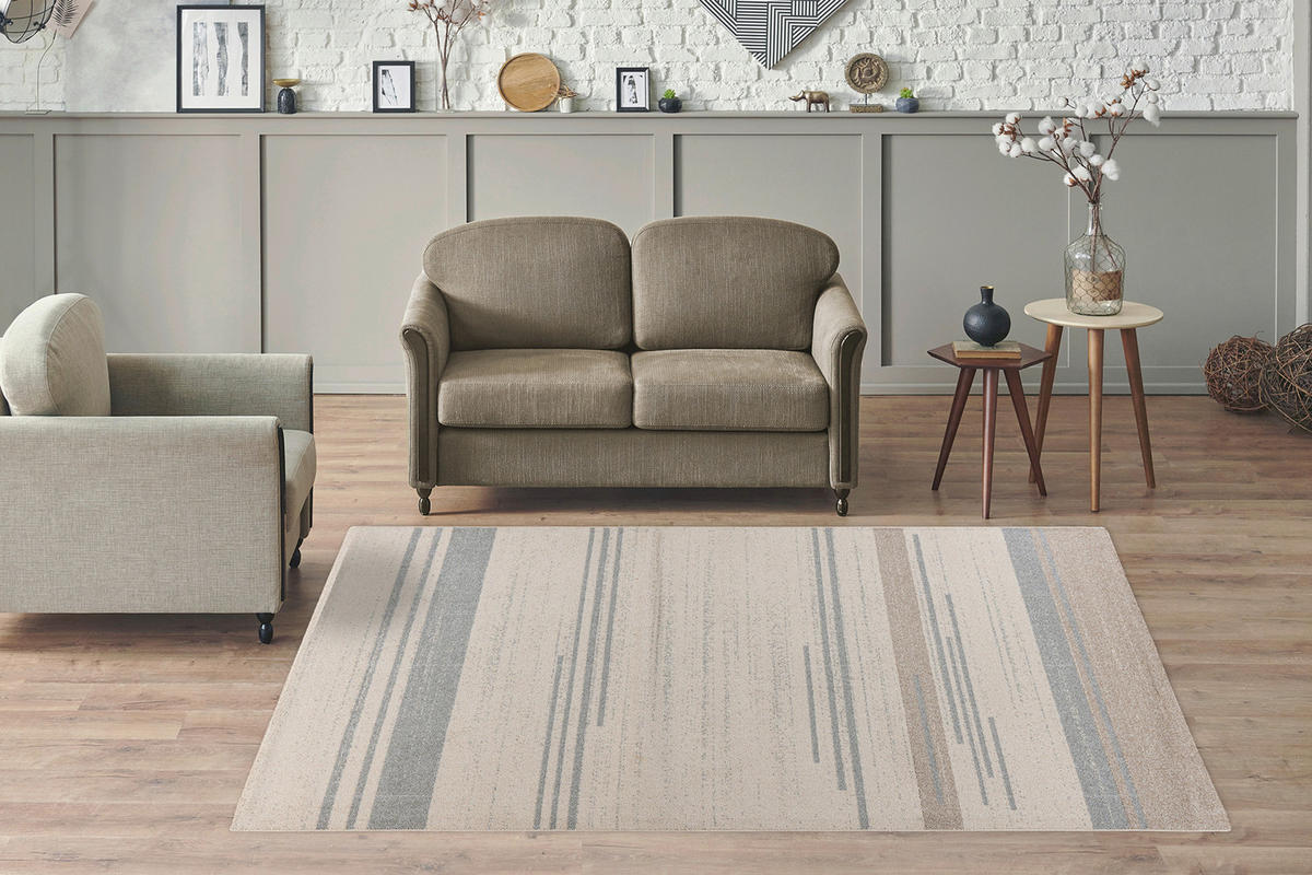360Living Teppich Gene blau B/L: ca. 80x150 cm Gene - blau/creme (80,00/150,00cm) - 360Living