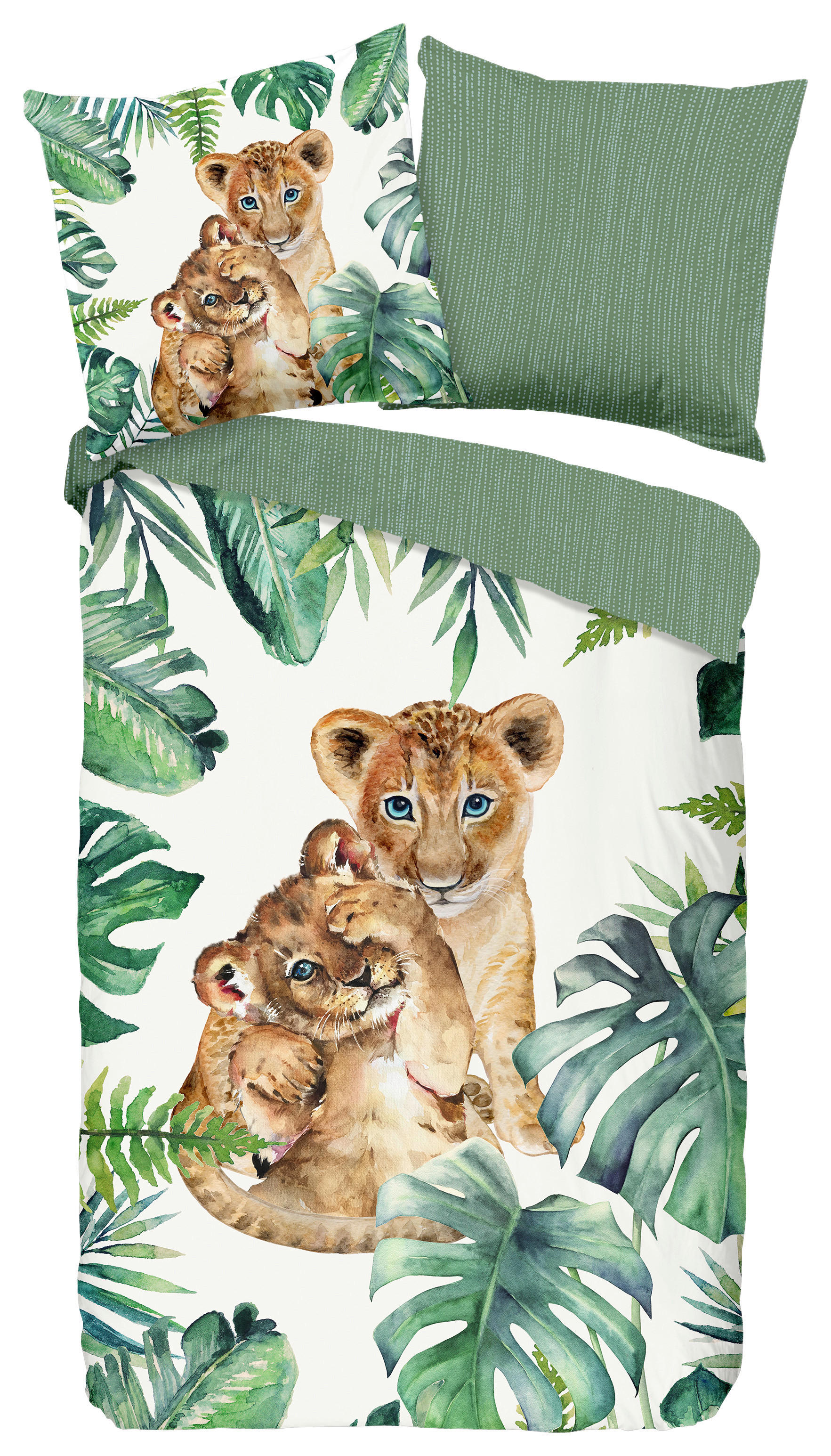 good morning Kinderbettwäsche »Jungle«, 100% Baumwolle, 135x200, Reißversch günstig online kaufen