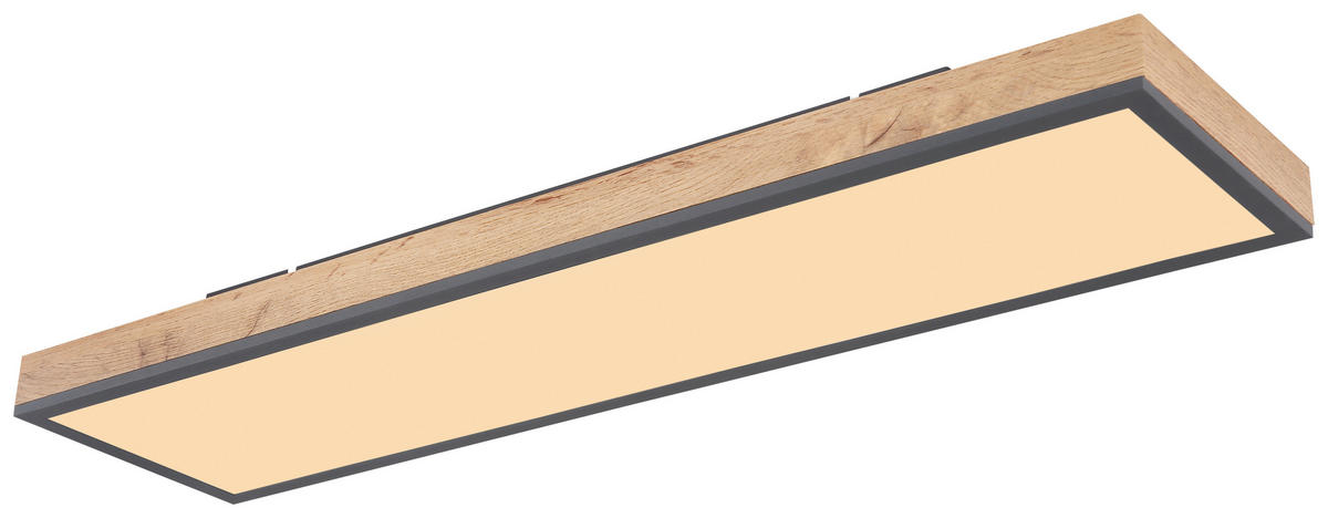 GLOBO LED-Deckenleuchte Graphit MDF Aluminium Acryl B/H/L: ca. 20x7,8x80 cm 1 Brennstellen DORO - Graphit (80,00/20,00/7,80cm) - GLOBO