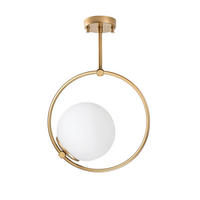 Opviq Deckenleuchte Dolunay-3903 gold B/H/T/L: ca. 26x39x15x26 cm E27 1 Brennstellen Dolunay - gold (26,00/26,00/39,00cm) - Opviq