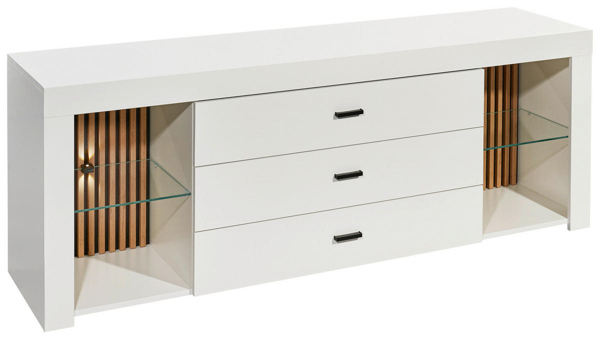 TV-Lowboard Rosalie weiß Eiche Evoke Coast Nachbildung B/H/T: ca. 179x67x44 cm Rosalie - Eiche/weiß (179,00/67,00/44,00cm)