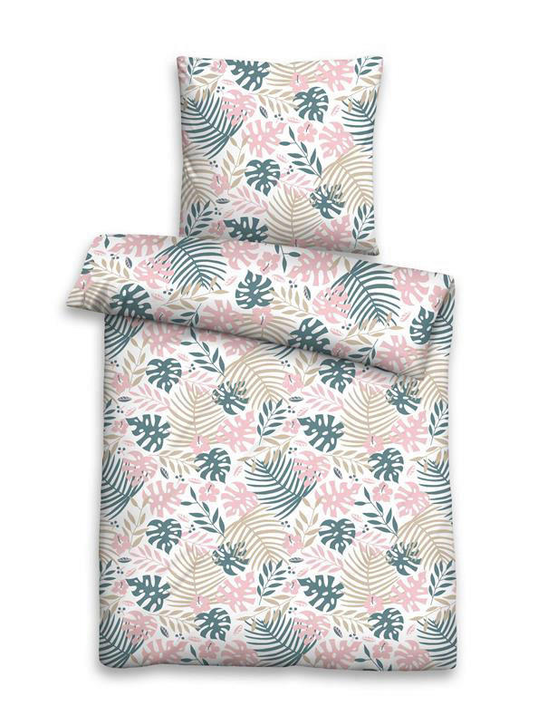 Seersucker Bettwäsche Bettwäsche_Micro-Seersucker Tannen - hellblau/rosa (135,00/200,00cm)