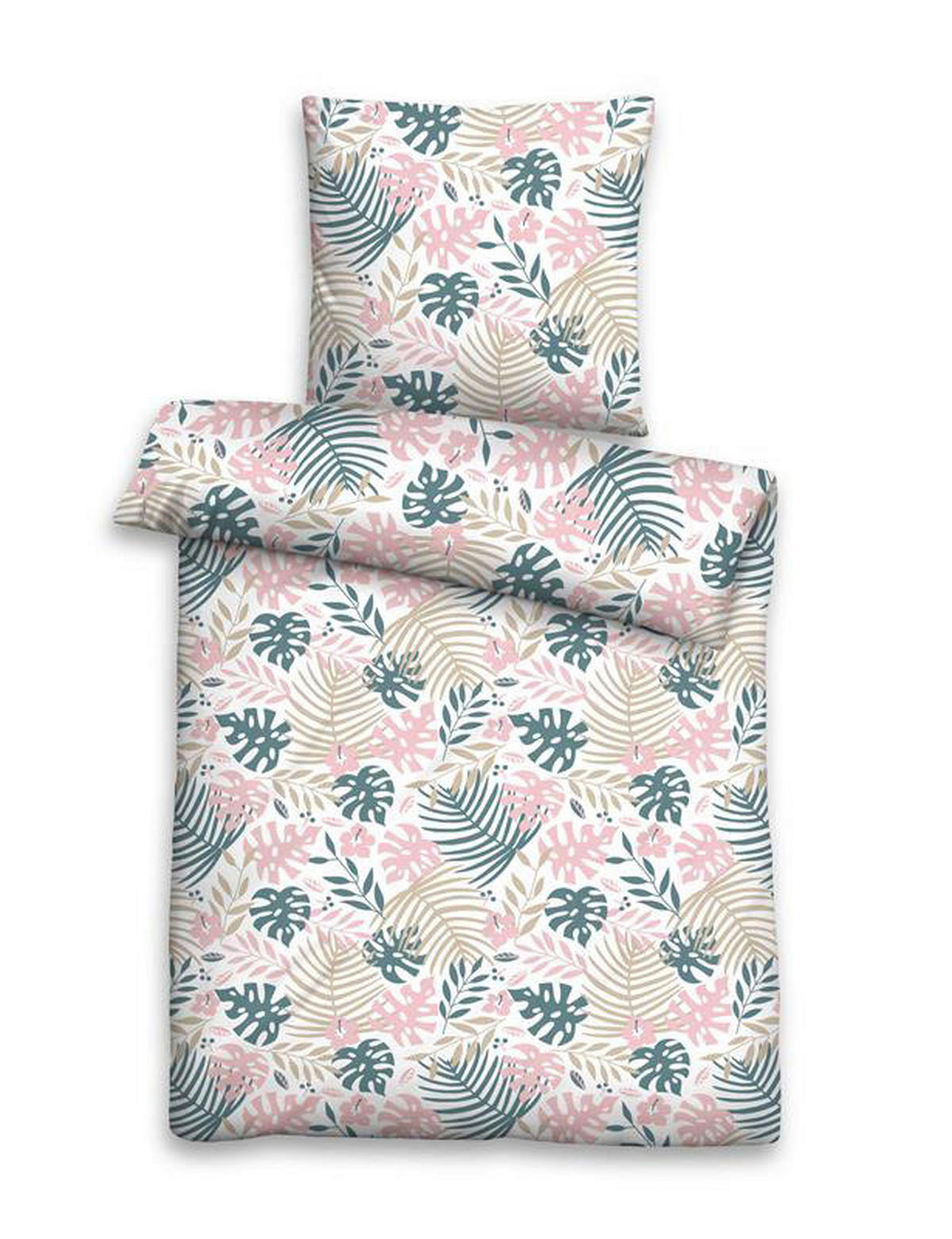 Seersucker Bettwäsche Bettwäsche_Micro-Seersucker Tannen - hellblau/rosa (135,00/200,00cm)