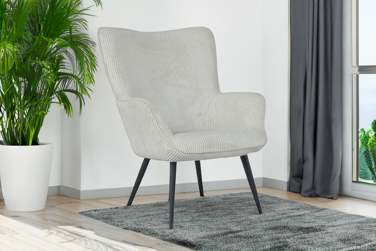 byLIVING Hocker UTA weiß B/H/T: ca. 72x97x80 cm UTA - weiß (72,00/97,00/80,00cm) - byLIVING