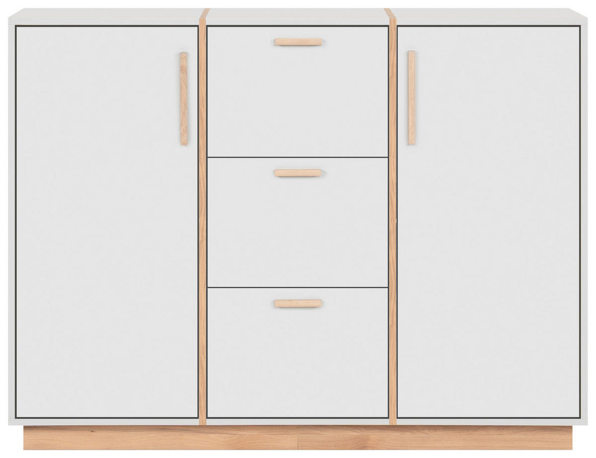 Kommode Split grau Jackson Hickory Nachbildung B/H/T: ca. 125x94x40 cm Split - grau (125,00/94,00/40,00cm)