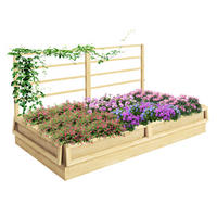 Outsunny Hochbeet natur Edelstahl B/H/L: ca. 98,5x183x95 cm Hochbeet - natur (95,00/98,50/183,00cm) - Outsunny