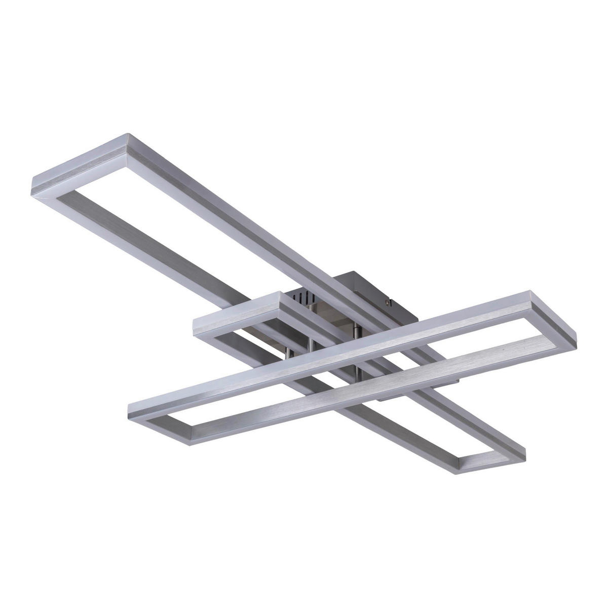 Näve Leuchten Deckenleuchte 1403060 Alu Kunststoff Metall B/H/T: ca. 60x11x95 cm null 6 Brennstellen Bantry - Alu (60,00/11,00/95,00cm) - Näve Leuchten