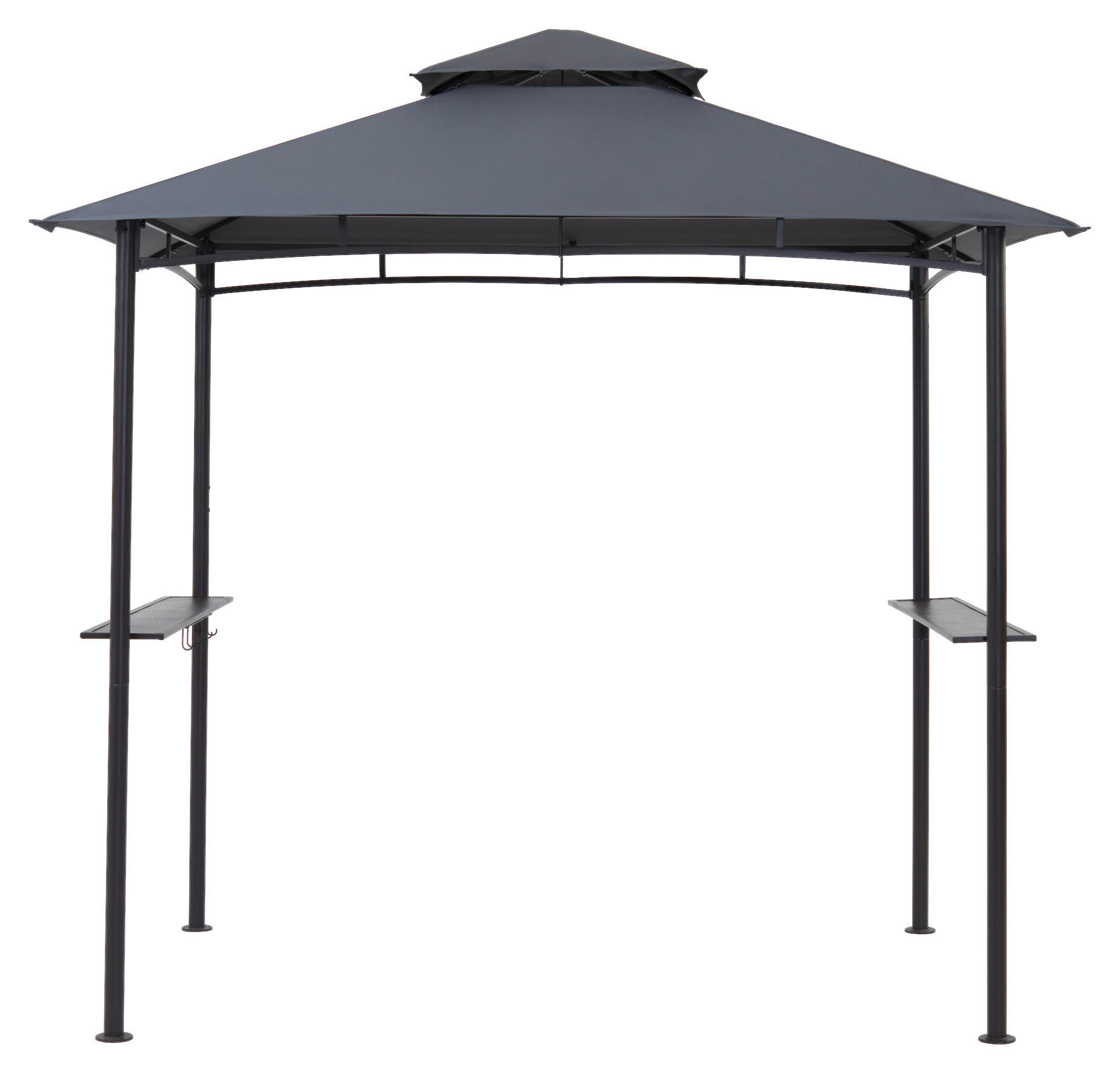 Grasekamp Grillpavillon BBQ grau Polyester B/H/L: ca. 152x250x244 cm BBQ - anthrazit/grau (244,00/152,00/250,00cm) - Grasekamp