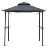 Grasekamp Grillpavillon BBQ grau Polyester B/H/L: ca. 152x250x244 cm BBQ - anthrazit/grau (244,00/152,00/250,00cm) - Grasekamp