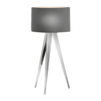 Näve Leuchten Hockerleuchte NV3134416 grau Holz Stoff H/D: ca. 62x28 cm 1 Brennstellen Tripod - grau (28,00/62,00cm) - Näve Leuchten