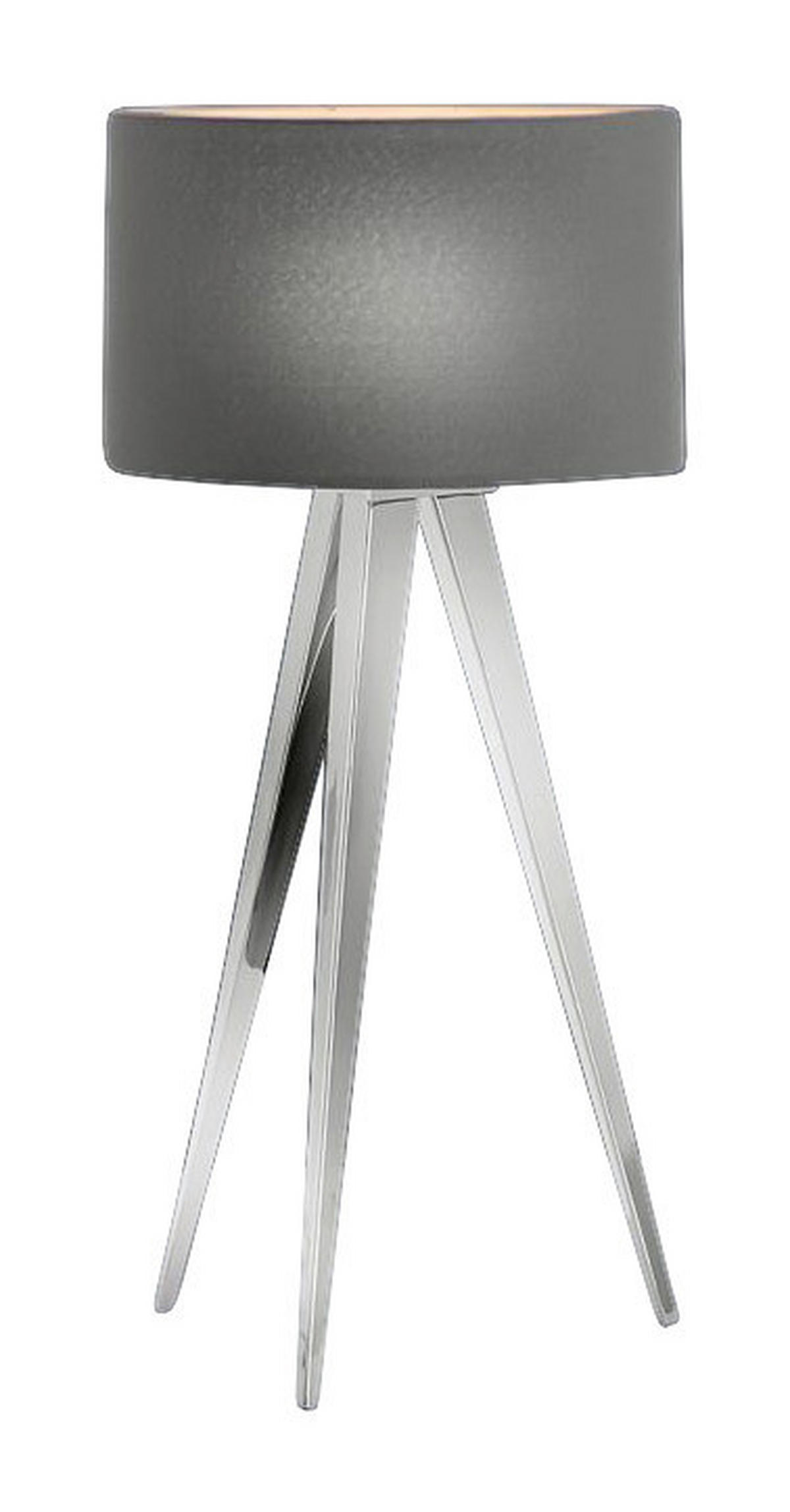 Näve Leuchten Hockerleuchte NV3134416 grau Holz Stoff H/D: ca. 62x28 cm 1 Brennstellen Tripod - grau (28,00/62,00cm) - Näve Leuchten