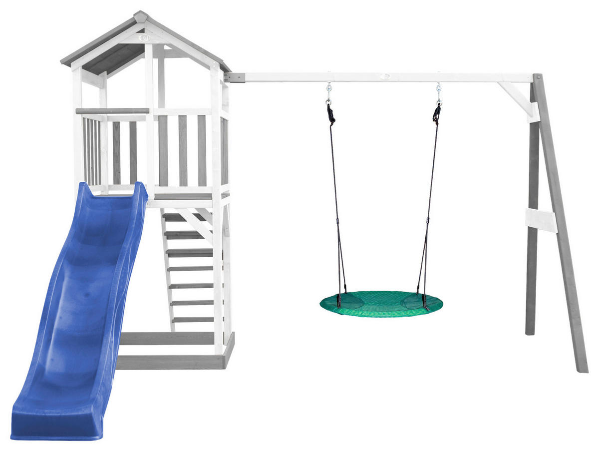 AXI Spielturm Beach Tower blau B/H/L: ca. 357x242x349 cm Beach Tower - blau/weiß (349,00/357,00/242,00cm) - AXI