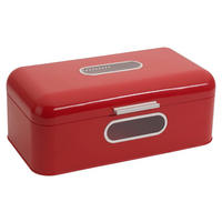 ECHTWERK Brotkasten Retro rot Metall B/H/L: ca. 23,8x17x42,5 cm Retro - rot (42,50/23,80/17,00cm) - ECHTWERK
