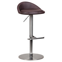 Barhocker braun Edelstahl Kunstleder Edelstahl Edelstahl Barhocker - braun/Edelstahl - Wohnling