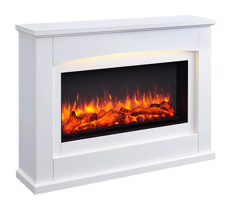 RICHEN Elektrischer Kamin Argon weiß MDF B/H/T: ca. 1211x876x288 cm