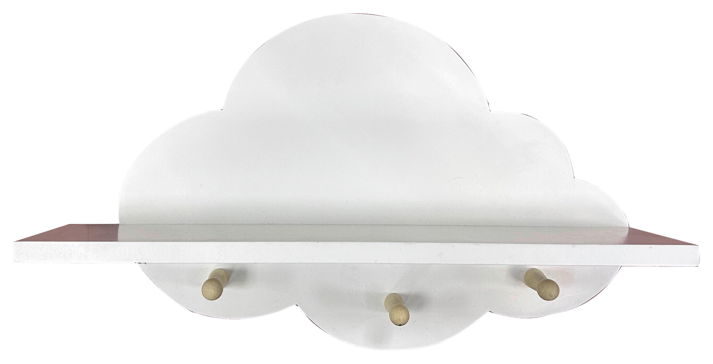 Wandgarderobe Wolke weiß B/H/T: ca. 35x11x23 cm Wolke - weiß (35,00/11,00/23,00cm)