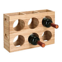 Zeller Weinregal Stripes natur Hartholz B/H/L: ca. 10,5x27x38 cm Stripes - natur (38,00/10,50/27,00cm) - Zeller