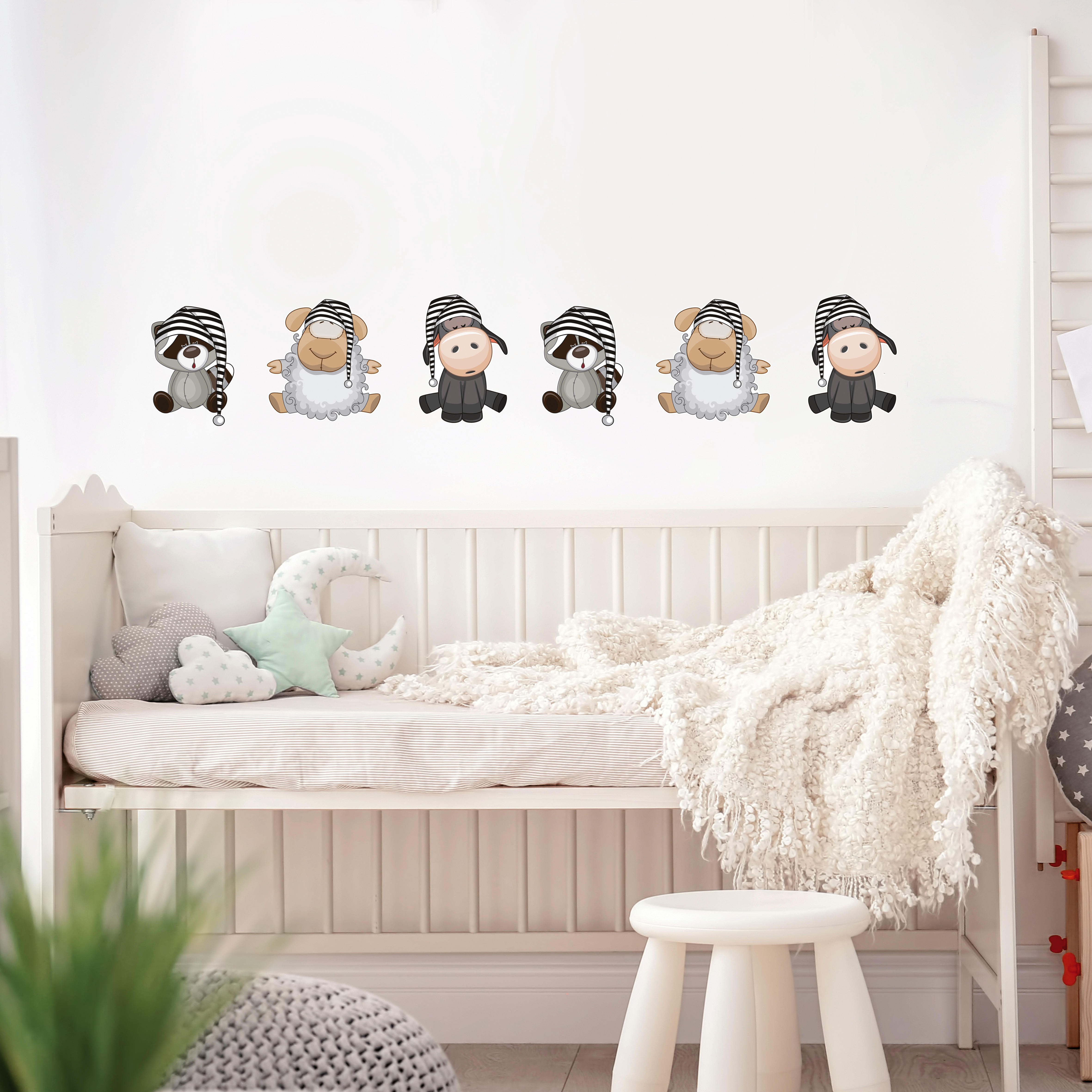 I-love-Wandtattoo Pegatina de Pared Set habitación Infantil Mariposas Blancas para Pegar Mural Pegatinas 