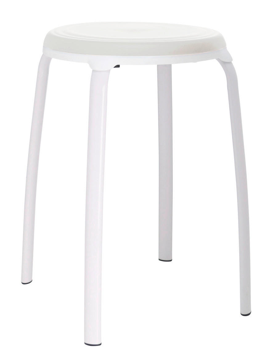 Badhocker weiß Eisen Badhocker Graz - weiß (31,50/31,50/47,00cm) - Axentia