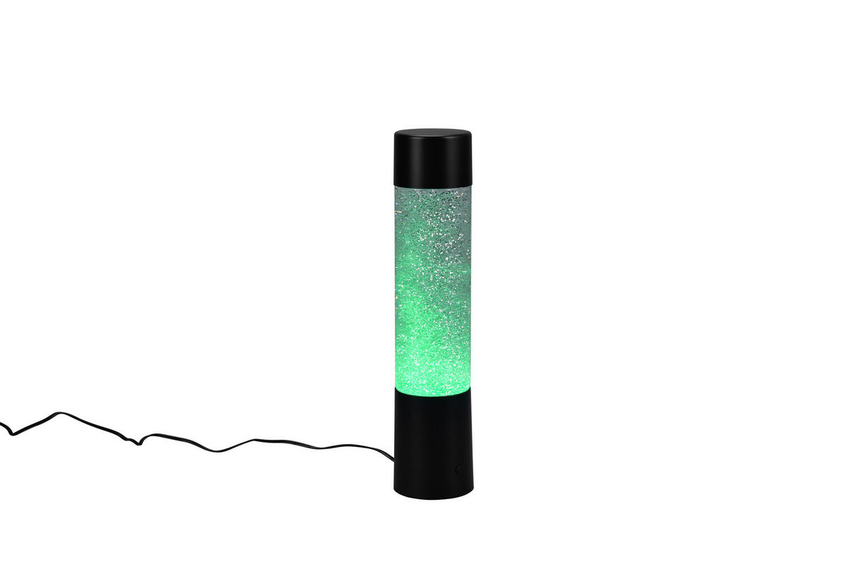 Reality Tischleuchte R50871032 schwarz Kunststoff H/D: ca. 34x8 cm 1 Brennstellen LED-Tischleuchte_Glitter - schwarz (8,00/34,00cm) - Reality