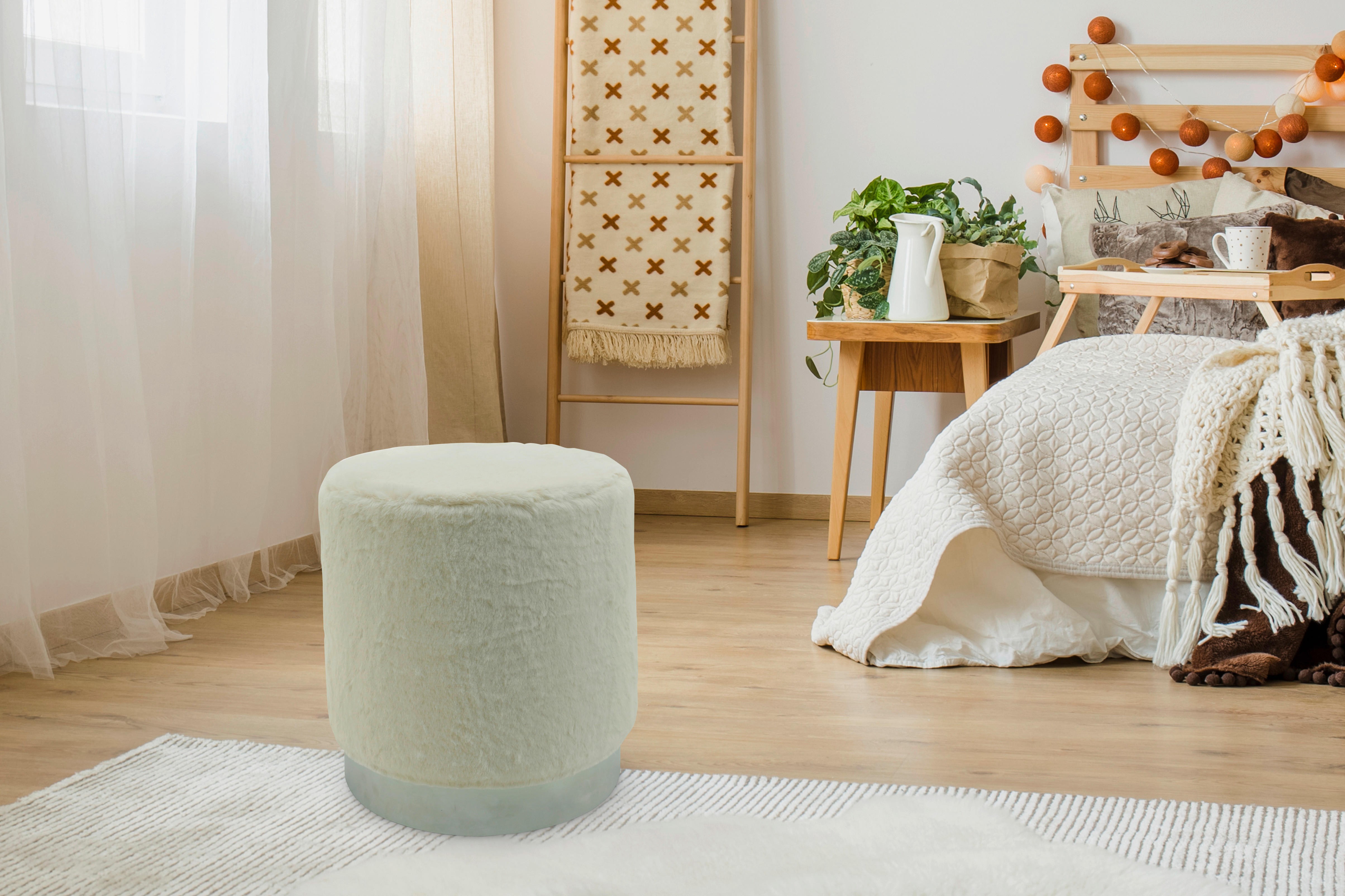 Thumbnail - Sitzhocker elfenbein