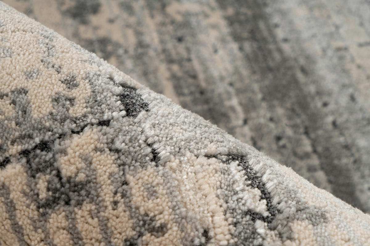 Kayoom Kurzflorteppich Adela 225 grau B/H/L: ca. 80x1,3x150 cm Adela 225 - grau (150,00/80,00/1,30cm) - Kayoom