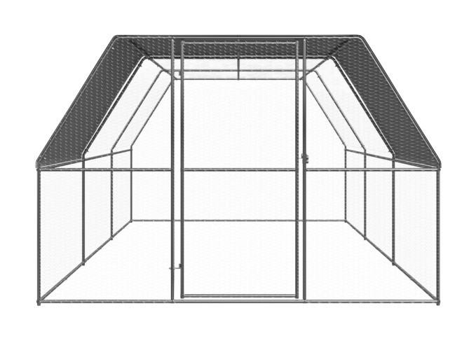 vidaXL Hühnerkäfig Hühnerkäfig - silber (300,00/3,00/200,00cm) - vidaXL