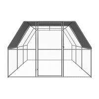 vidaXL Hühnerkäfig Hühnerkäfig - silber (300,00/3,00/200,00cm) - vidaXL