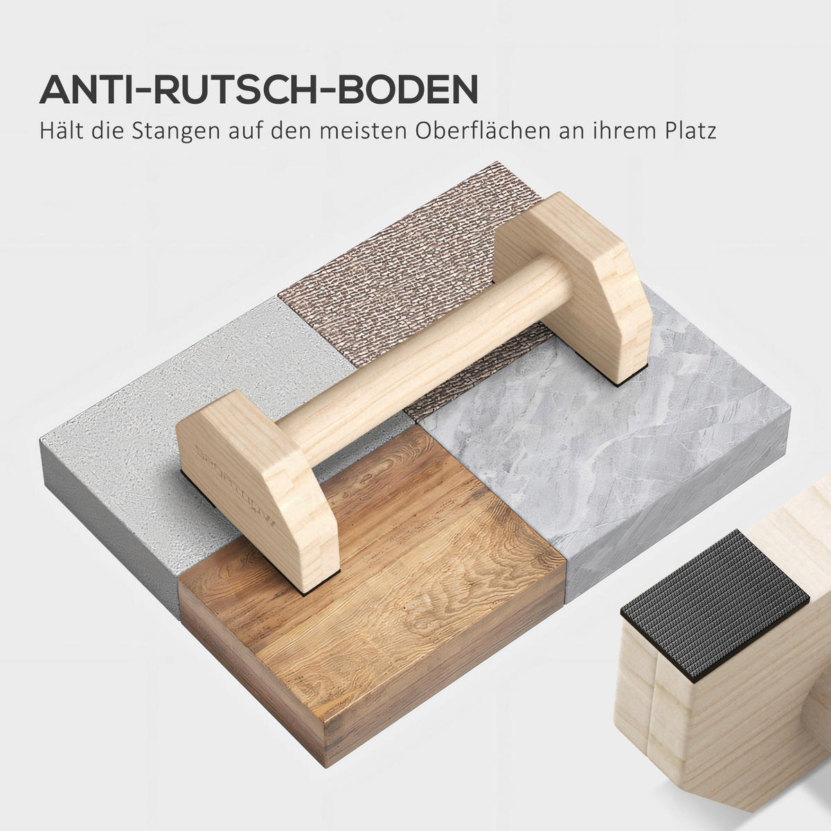 SPORTNOW Liegestützgriffe natur Buche B/H/L: ca. 13x10x30 cm Liegestützgriffe - natur (30,00/13,00/10,00cm) - SPORTNOW