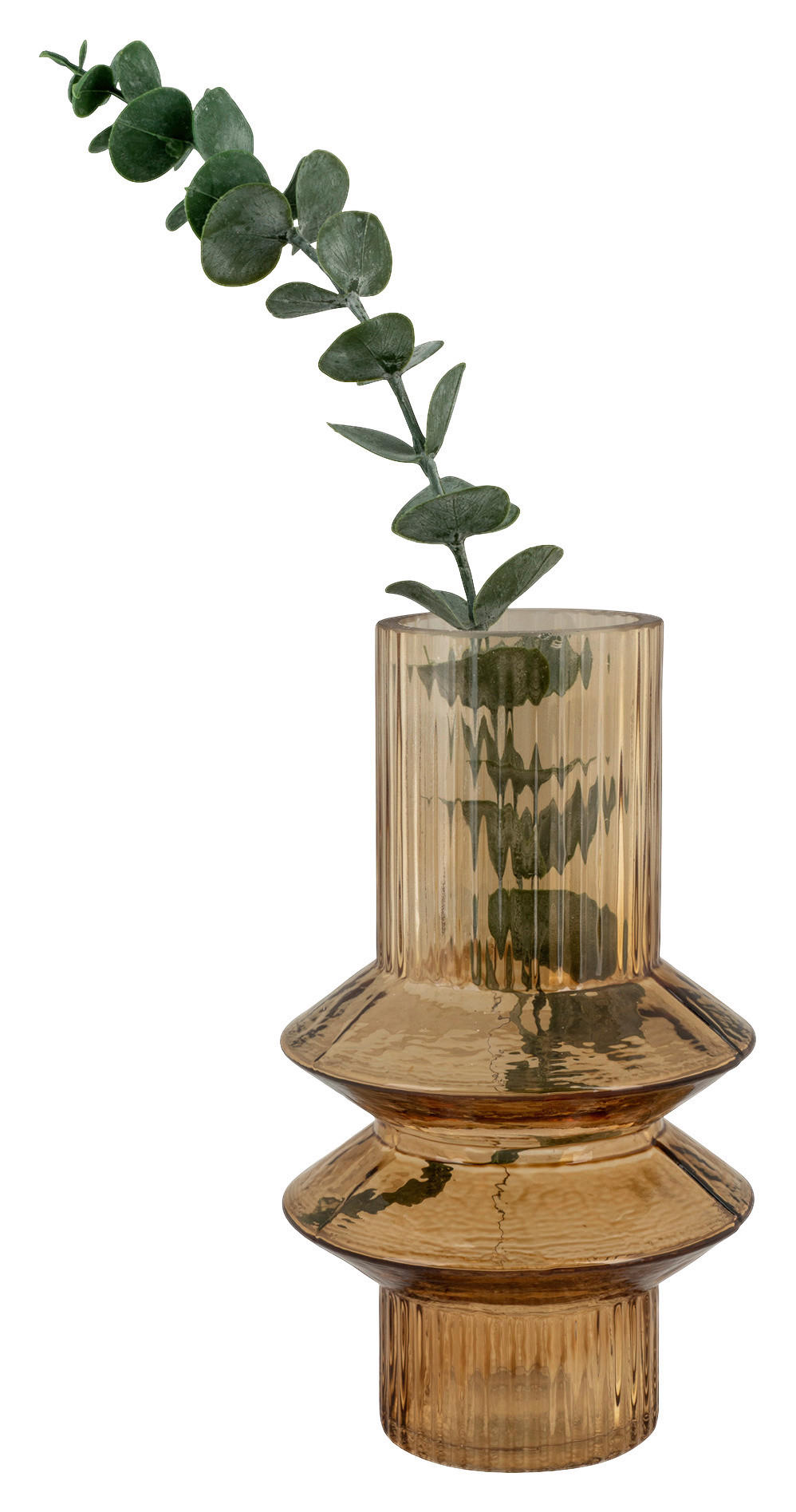 Housenordic Vase braun Glas H/D: ca. 18x10 cm