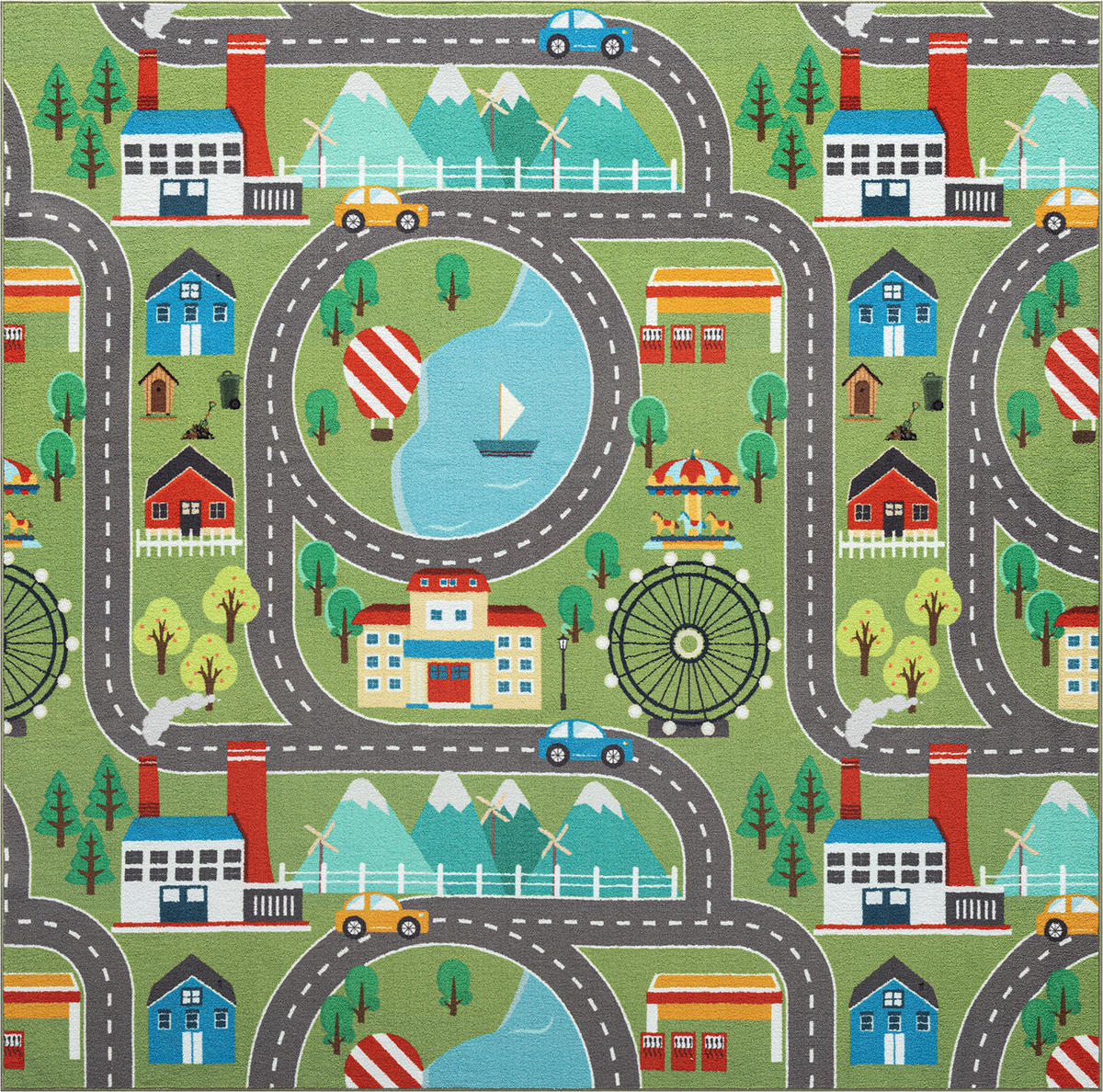 Merinos Teppich Happy Kids grün B/L: ca. 140x200 cm Happy Kids - grün (140,00/200,00cm) - Merinos